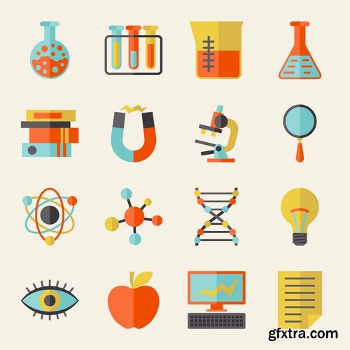 Stock Vectors - Science 5, 25xEPS