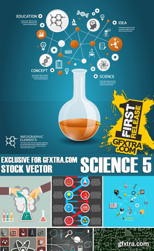 Stock Vectors - Science 5, 25xEPS