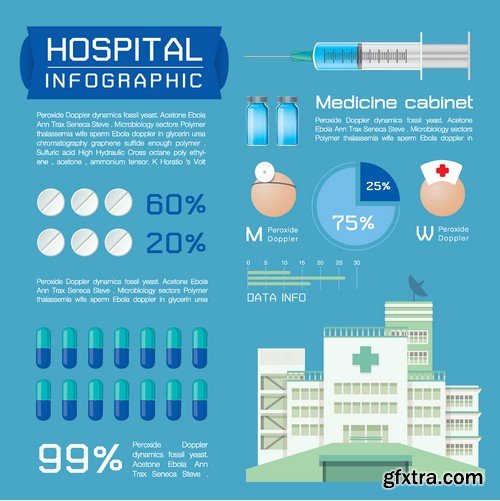 Stock Vectors - Medical Infographic 6, 25xEPS