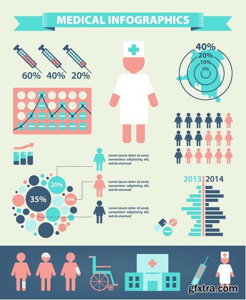 Stock Vectors - Medical Infographic 6, 25xEPS