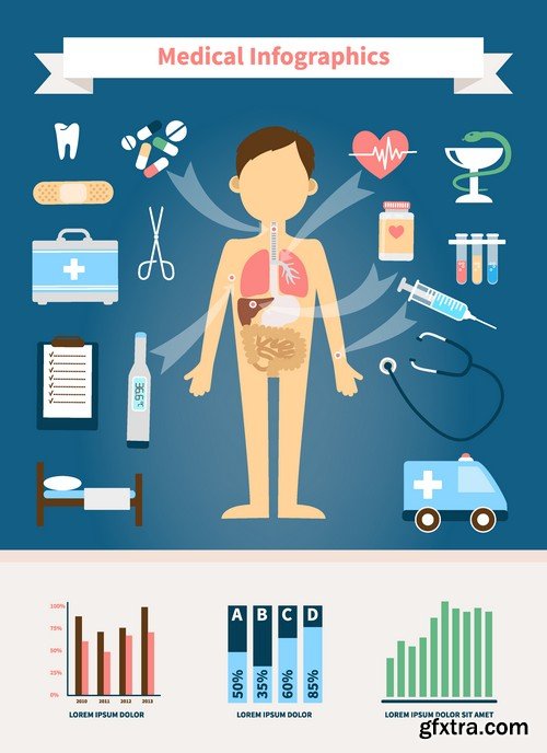 Stock Vectors - Medical Infographic 6, 25xEPS