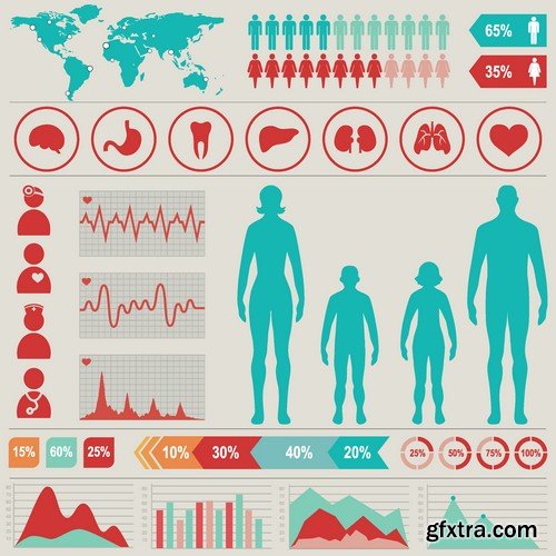 Stock Vectors - Medical Infographic 6, 25xEPS