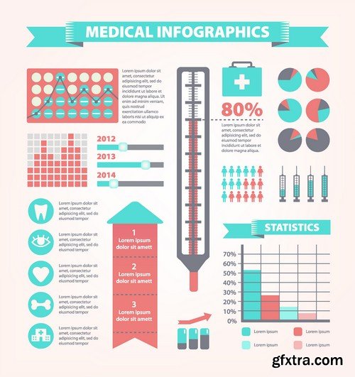 Stock Vectors - Medical Infographic 6, 25xEPS