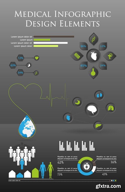 Stock Vectors - Medical Infographic 6, 25xEPS