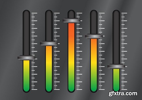 Stock Vectors - Digital equalizer, 25xEPS