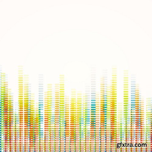 Stock Vectors - Digital equalizer, 25xEPS