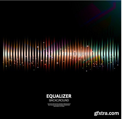 Stock Vectors - Digital equalizer, 25xEPS