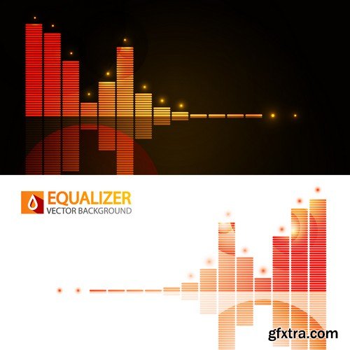 Stock Vectors - Digital equalizer, 25xEPS