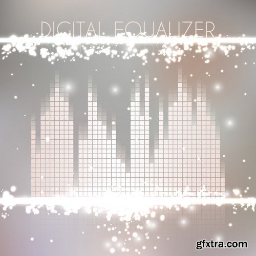 Stock Vectors - Digital equalizer, 25xEPS