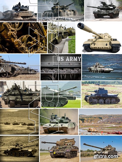 Stock Photos - Army tank, 25xJPG