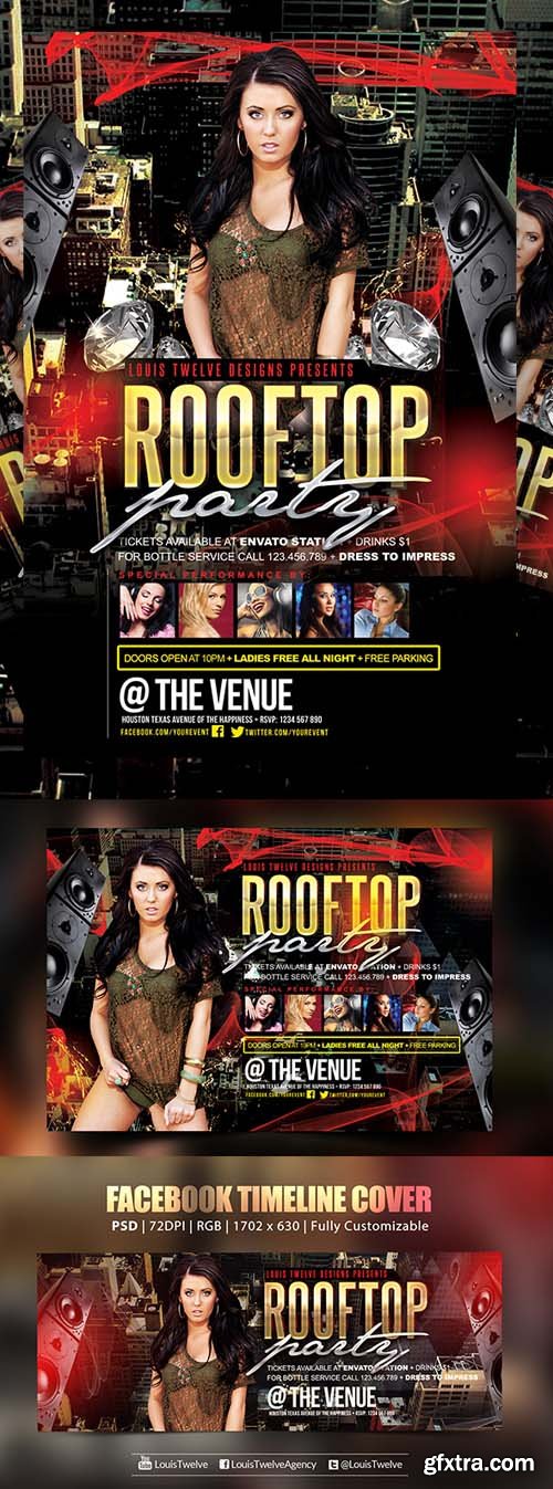 Rooftop Party Flyer Template V3