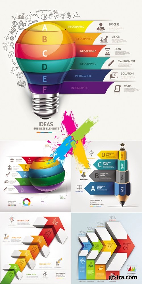 Creative Color Infographic Templates Vector