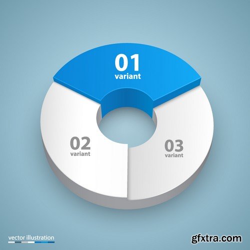 Stock Vectors - 3D Infographic Chart 6, 25xEPS