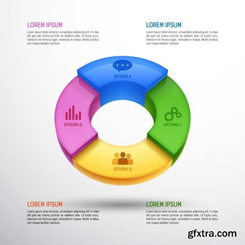 Stock Vectors - 3D Infographic Chart 6, 25xEPS