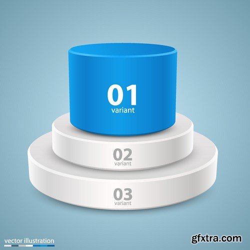 Stock Vectors - 3D Infographic Chart 6, 25xEPS