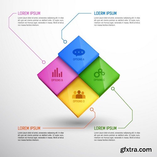 Stock Vectors - 3D Infographic Chart 6, 25xEPS