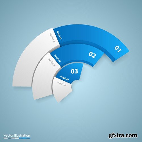 Stock Vectors - 3D Infographic Chart 6, 25xEPS