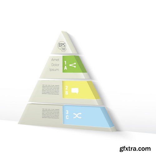 Stock Vectors - 3D Infographic Chart 6, 25xEPS