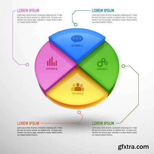 Stock Vectors - 3D Infographic Chart 6, 25xEPS