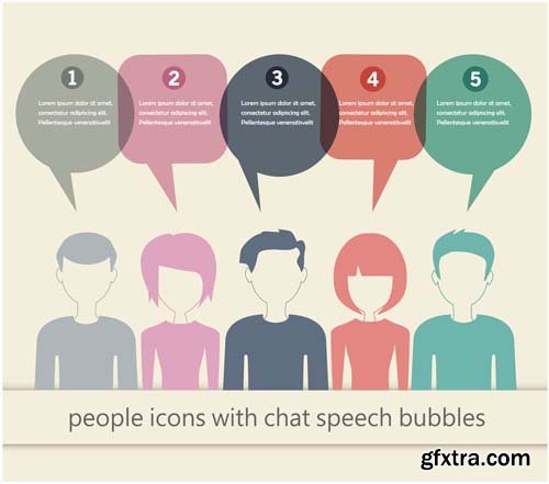 Speech bubbles different types collections, 25xEPS