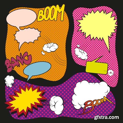 Speech bubbles different types collections, 25xEPS