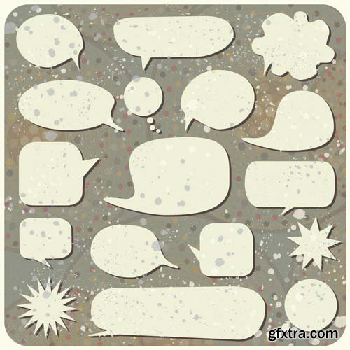 Speech bubbles different types collections, 25xEPS