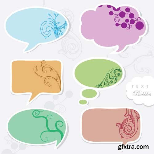 Speech bubbles different types collections, 25xEPS