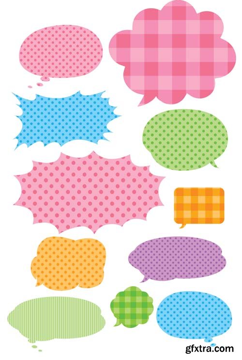 Speech bubbles different types collections, 25xEPS