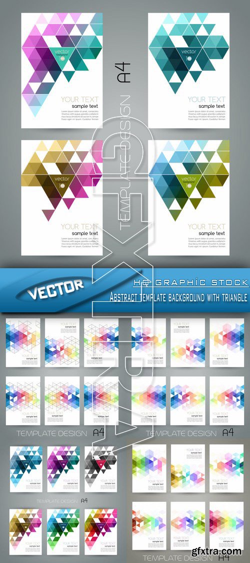 Stock Vector - Abstract template background with triangle