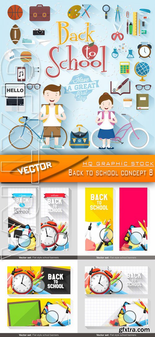 Stock Vector - Back to school concept 8