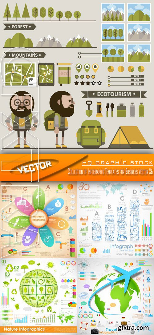 Stock Vector - Collection of Infographic Templates for Business Vector 26