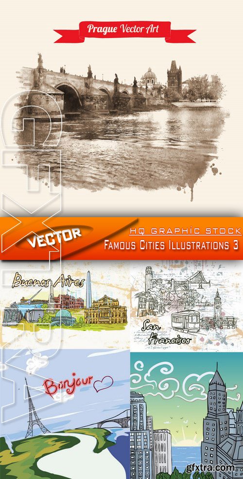 Stock Vector - Famous Cities Illustrations 3