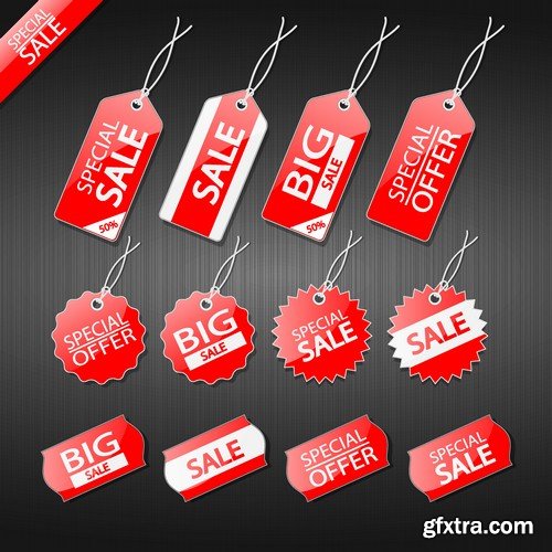 Stock Vectors - Sale Mix 4, 25xEPS