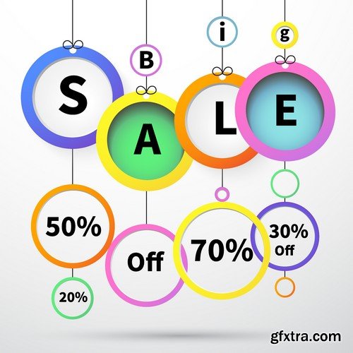 Stock Vectors - Sale Mix 4, 25xEPS