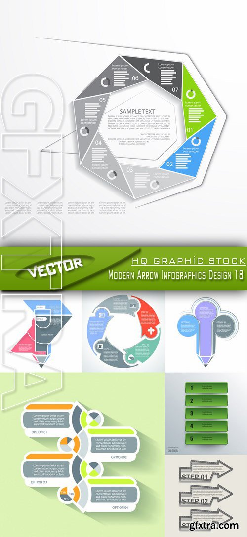 Stock Vector - Modern Arrow Infographics Design 18