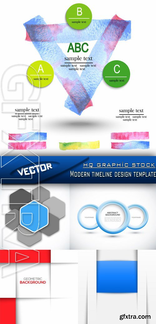 Stock Vector - Modern timeline design template