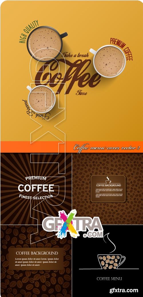 Coffee menu cover vector 2