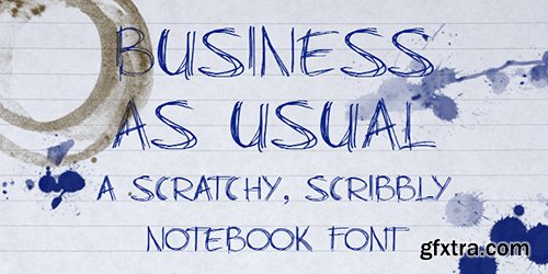 Business As Usual Fonts Family - 4 Fonts 40$