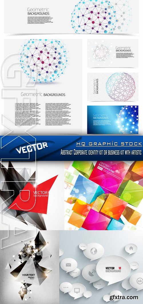 Stock Vector - Abstract Corporate identity kit or business kit with artistic