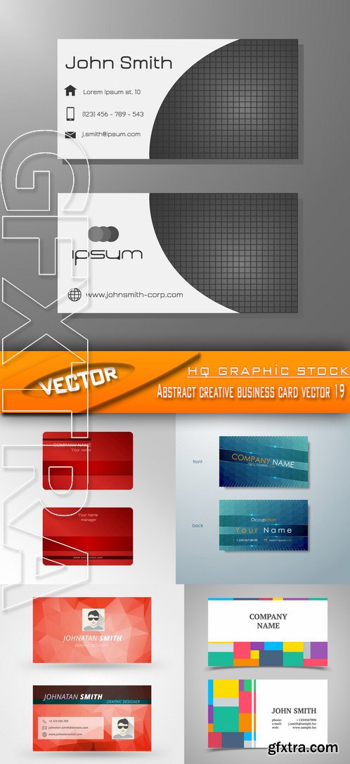 Stock Vector - Abstract creative business card vector 19