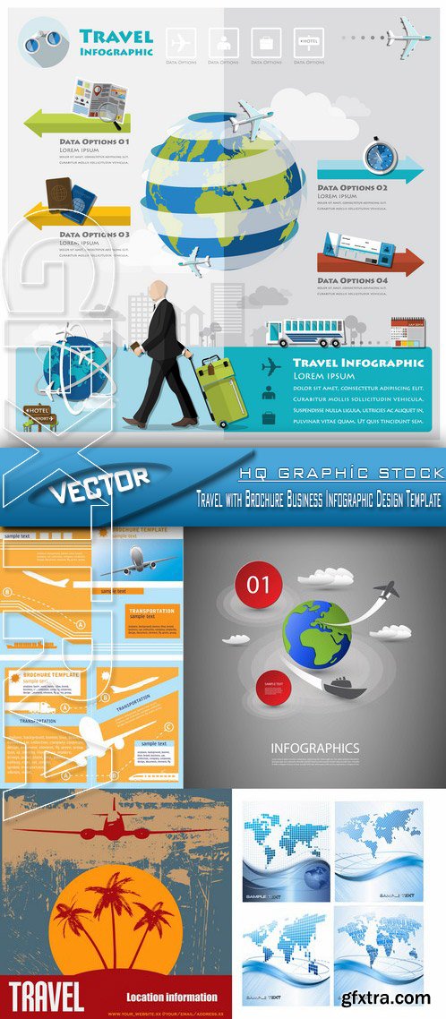 Stock Vector - Travel with Brochure Business Infographic Design Template