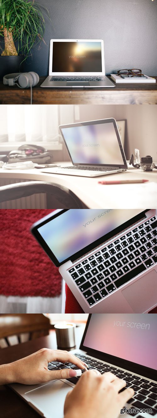 4 Macbook Mockup Templates