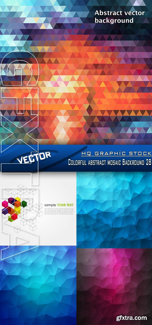 Stock Vector - Colorful abstract mosaic Backround 28