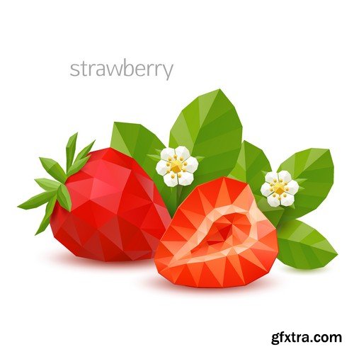 Stock Vectors - Strawberry 4, 25xEPS