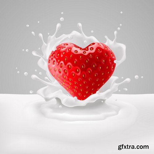 Stock Vectors - Strawberry 4, 25xEPS