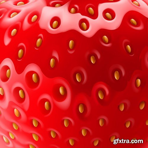 Stock Vectors - Strawberry 4, 25xEPS