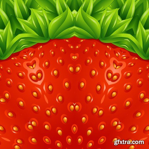 Stock Vectors - Strawberry 4, 25xEPS