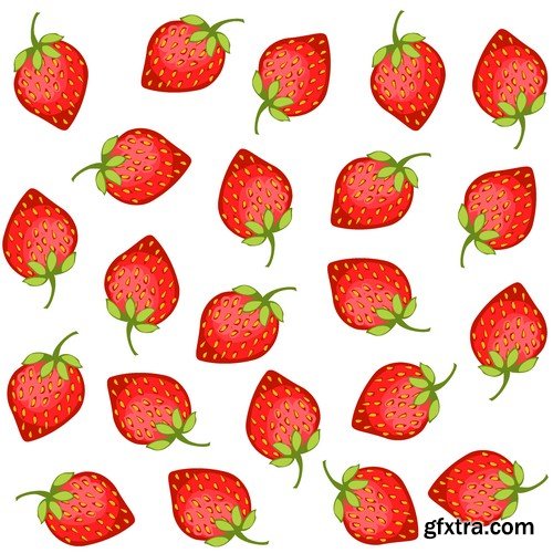 Stock Vectors - Strawberry 4, 25xEPS