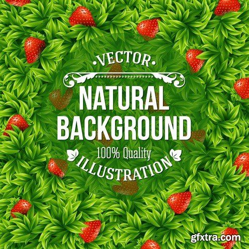 Stock Vectors - Strawberry 4, 25xEPS