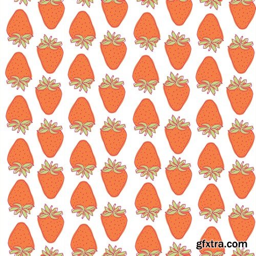 Stock Vectors - Strawberry 4, 25xEPS